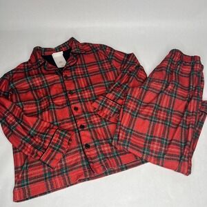 Size 6‎ Wondershop Kids 2-piece Flannel Pajamas Red Tartan Plaid Soft